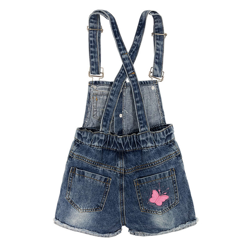 2-9T Vasaras Bērni Bērni Mazas Meitenes Šorti Džinsu Šorti Džinsi Kokvilnas Džinsu Krūšu bikšturi Rokas