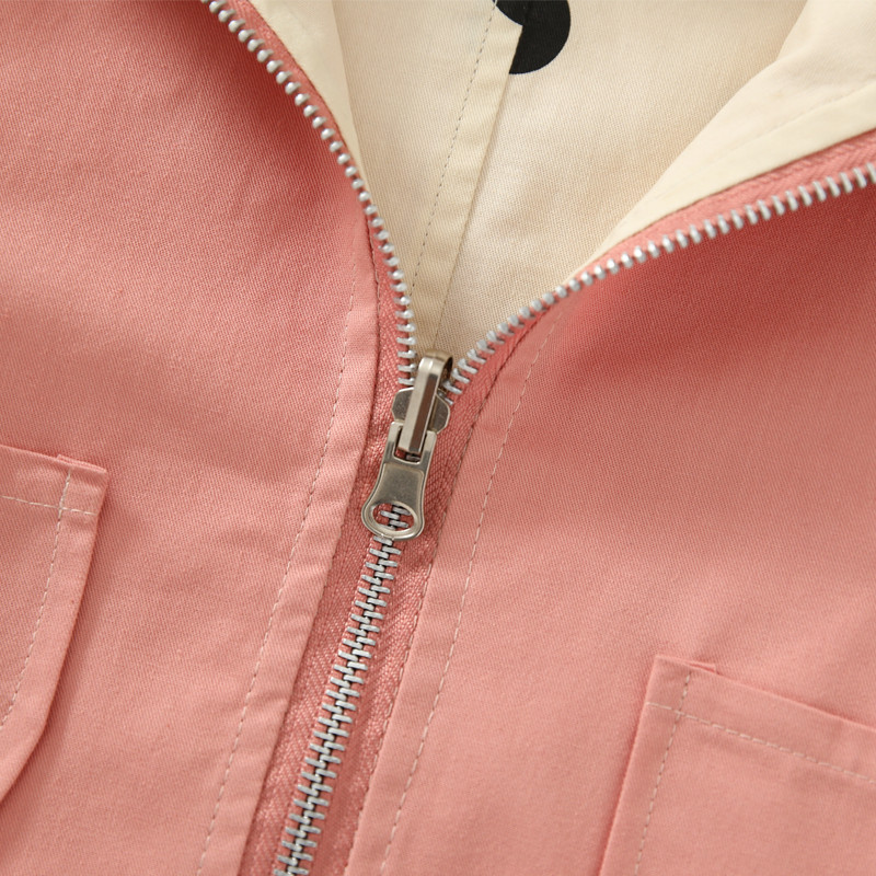 2022. gada bērnu pavasara un rudens divpusējs mētelis zēniem, meitenēm, bērniem ar punktveida apdruku ar kapuci, metāla rāvējslēdzēja jaka, 6 mēn.–6 gadus veca