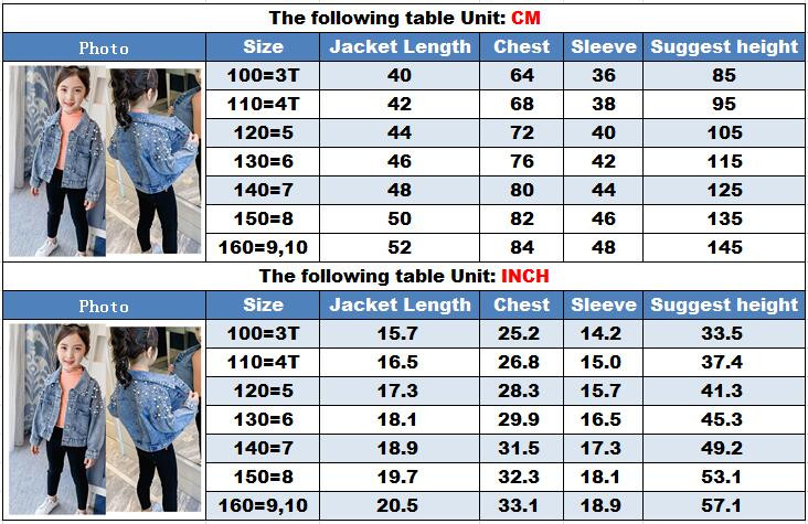 2023 Нова пролетна перлена украса Дънково палто за тийнейджърки Детска модна ветровка Детски подарък за рожден ден Връхни дрехи