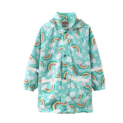 Cute Stylish Boy Star Graphic Raincoat: The Perfect Casual Raincoat for Kids!