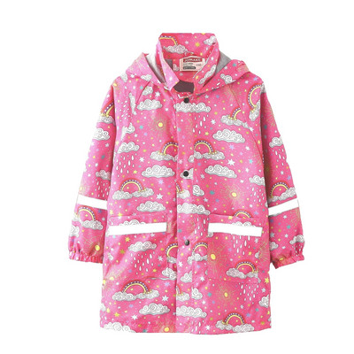 Cute Stylish Boy Star Graphic Raincoat: The Perfect Casual Raincoat for Kids!