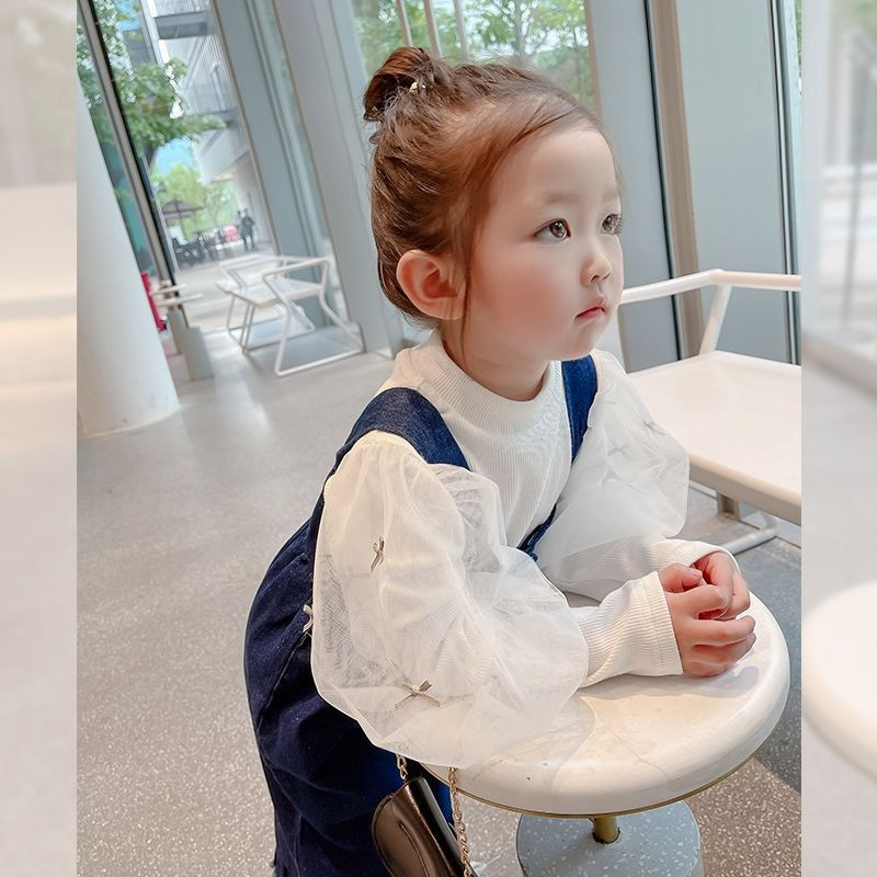 2022 Дънкови гащеризони за момичета Есенно облекло Нови панталони Момическа мода Детско облекло Момичета Бебешки пролетни дрехи Широки панталони