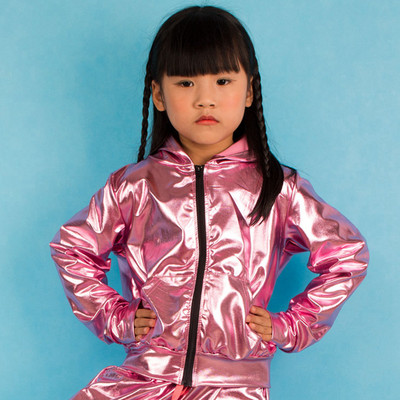 2023 Μόδα άνοιξη φθινόπωρο Παιδικό μπουφάν Bomber Stage Performance Wear Paillette Feminina Casaco Competition Hip Hop Dance Coat