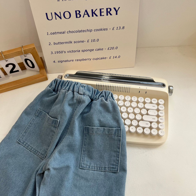 deer jonmi 2023 Novo proljeće u korejskom stilu Dječje traper hlače širokih nogavica Ležerne šik traperice Dječje ravne hlače