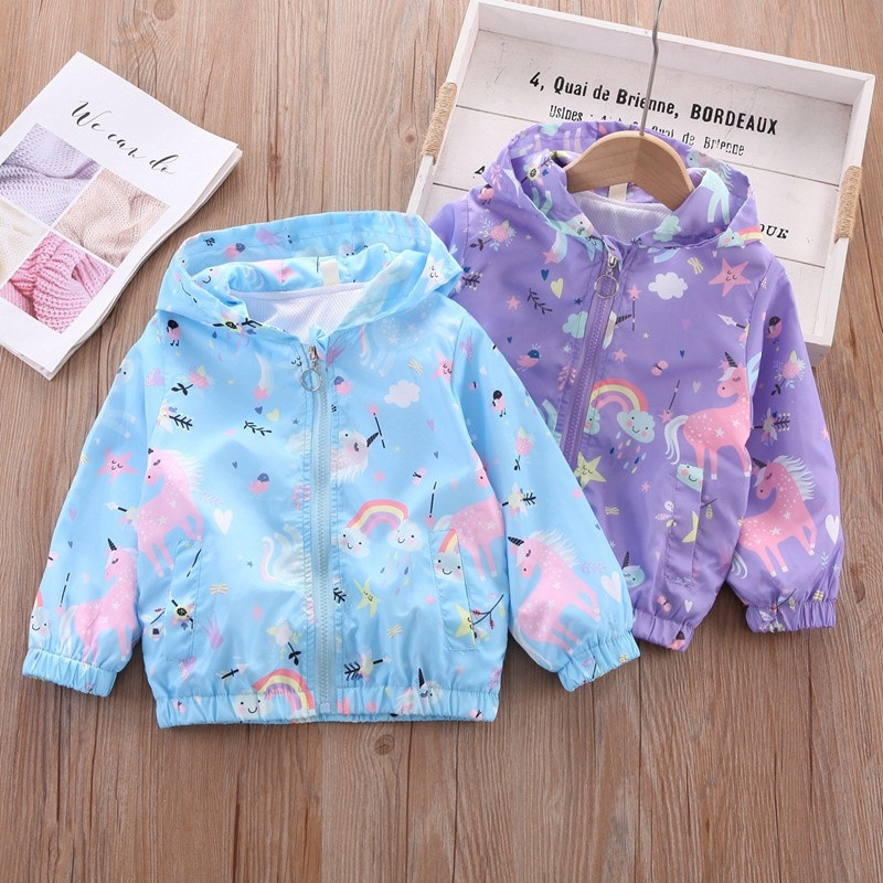 Корейско детско облекло, яке, пролет и есен, ново детско яке с пълен принт с карикатури, яке за момичета, жилетка