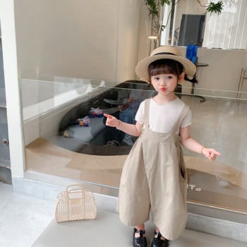 2023 Лято Ново пристигане Модни памучни гащеризони за момичета Детски гащеризон с корейски дизайн Гащеризони за момичета