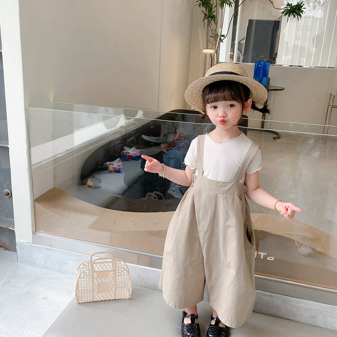 2023 Лято Ново пристигане Модни памучни гащеризони за момичета Детски гащеризон с корейски дизайн Гащеризони за момичета