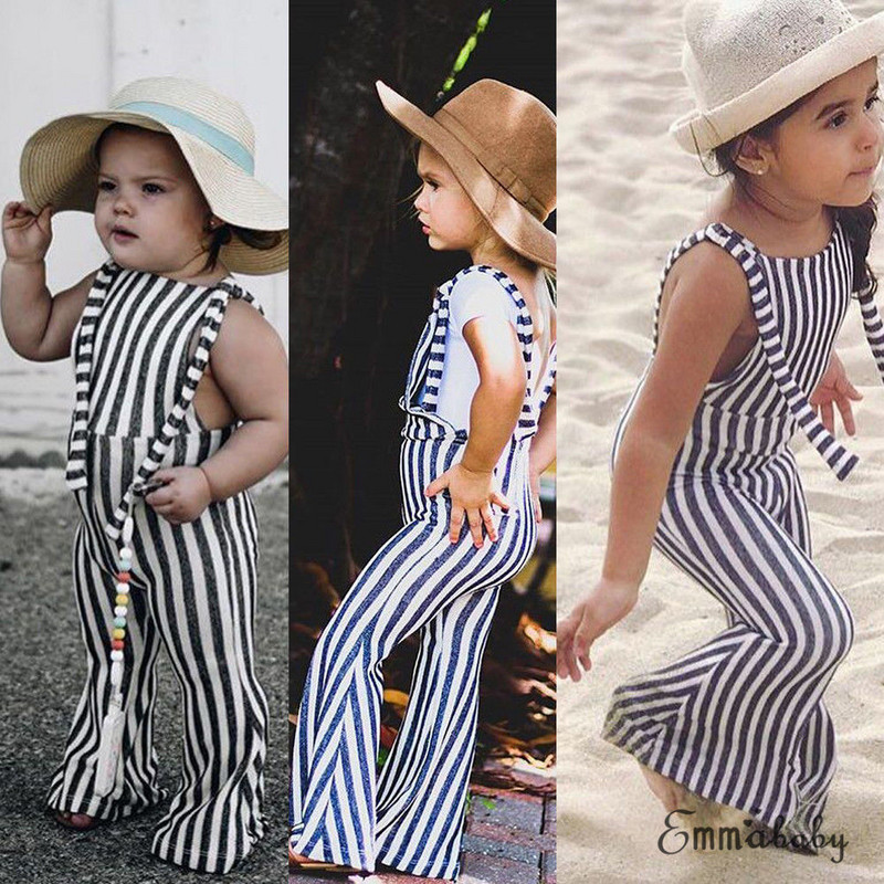 Модни летни гащеризони за малки деца Бебешки момичета Полски гащеризони с рамене Панталони Панталони 4 цвята