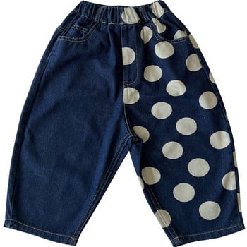 2023 Есенни детски дрехи Детски панталони New Wave Point Дънки Ежедневни панталони в съответствие с цвета