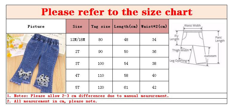 Изрязани горещи разпродажби Ежедневни дънки за момичета Детски панталони с разкроен дизайн с лък Детски дънкови дрехи за момичета Пролет Есен Панталони