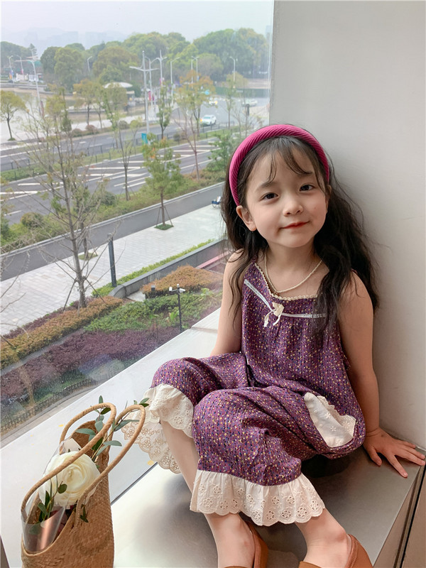 Летни дрехи за момичета, дантелени гащеризони, панталони, модни бебешки детски гащеризони с принт на принцеса, панталони за рожден ден, детски дрехи