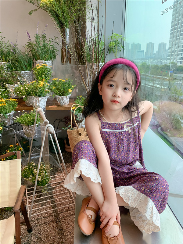 Летни дрехи за момичета, дантелени гащеризони, панталони, модни бебешки детски гащеризони с принт на принцеса, панталони за рожден ден, детски дрехи