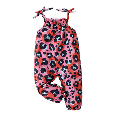 Îmbrăcăminte de vară pentru bebeluși Salopetă leopard Sugari Fete Salopete cu bretele Copii Pantaloni fără mâneci cu bretele Ținute la modă