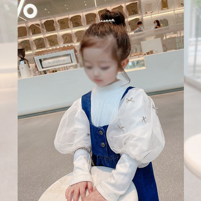 Μόδα βαμβακερά παντελόνια Παιδικά ρούχα Βρεφικά Παιδικά Ζαρτιέρες Παντελόνι Φαρδύ πόδι Κορίτσια Τζιν