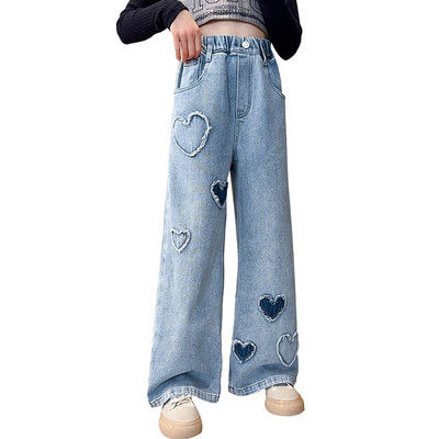 Παιδικά Ρούχα Παιδικά Τζιν Girls` Love Fleece Τζιν Παντελόνι Φαρδύ πόδι Φαρδιά Εφαρμογή Μεσαία έως Μεγάλα Παιδικά Σπίτια Παντελόνια