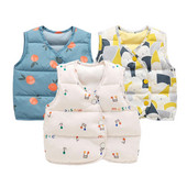 Veste de puf pentru bebeluși pentru fete băieți imprimeu desene animate haine de toamnă iarnă pentru copii cardigan paltoane vestă caldă pentru sugari Costum de copil mic