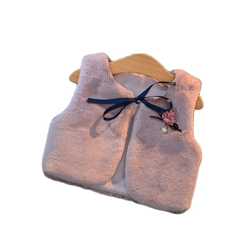 Μόδα Χειμερινό Γιλέκο Γούνινο Βρεφικό Γιλέκο Παιδικά Μπουφάν για κορίτσια Παιδικά Ρούχα Γούνινο Μπουφάν Αμάνικο Γιλέκο Ρούχα Παιδιών