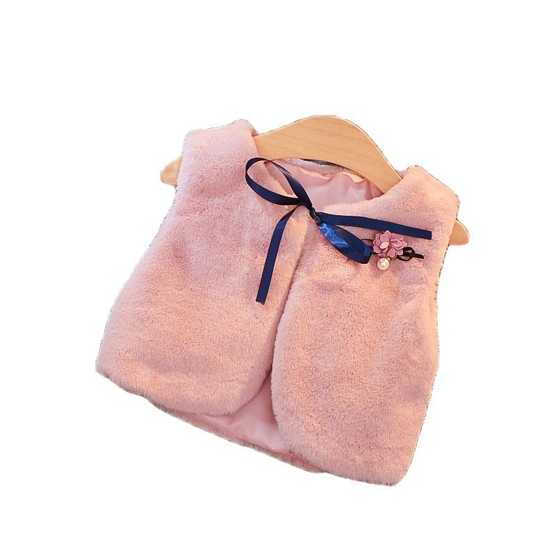 Μόδα Χειμερινό Γιλέκο Γούνινο Βρεφικό Γιλέκο Παιδικά Μπουφάν για κορίτσια Παιδικά Ρούχα Γούνινο Μπουφάν Αμάνικο Γιλέκο Ρούχα Παιδιών