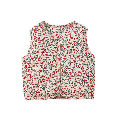 2023 Veste calde pentru bebeluși din bumbac pentru fete, băieți, cu imprimeu floral, cardigan pentru copii, haine de iarnă pentru sugari, vestă-jachetă, îmbrăcăminte pentru copii mici