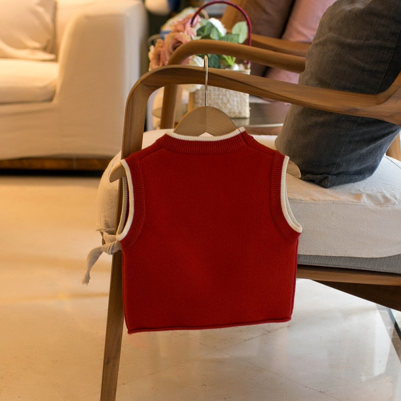 2024 Нова плетена жилетка за бебета и момичета Детски пуловер с цветя Детско облекло Сладко момиче Пуловер Жилетка с райе Универсален моден топ