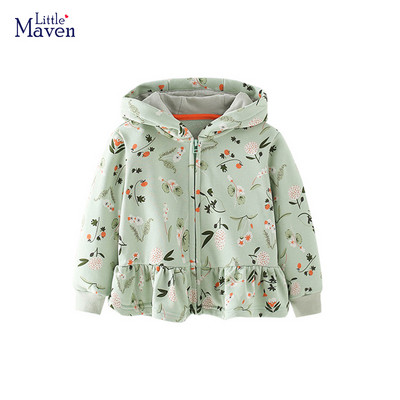 Little maven Παιδικά ρούχα Βρεφικά κορίτσια Φθινοπωρινή Άνοιξη Βαμβακερά ρούχα Μπουφάν Μπουφάν Κινούμενα σχέδια Αεροπλάνο Hoodie Πουλόβερ για παιδιά
