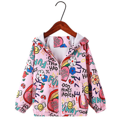 Little maven 2022 Baby Girls Jacket Coat Spring and Autumn outwear Casual Clothes Alphabet for Kids Lovely Hoodie 2-7 ετών