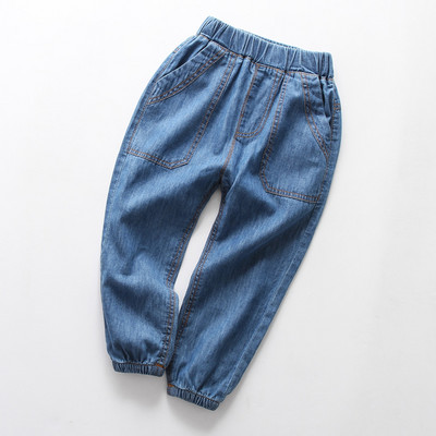 Moda de vară, stil nou, pantaloni pentru copii, anti-țânțari, pantaloni din denim, subțiri, băieți și fete, blugi comozi din bumbac