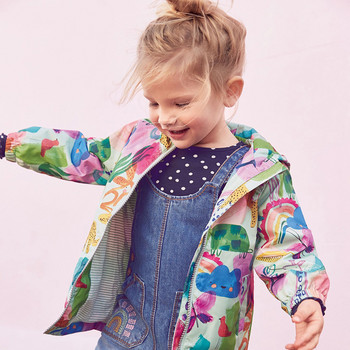 Little maven 2022 Baby Girls Jacket φθινοπωρινό και χειμερινό όμορφο μπλουζάκι με κουκούλα τσέπης για παιδιά 2-8 ετών