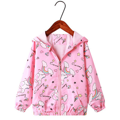 Little maven 2022 Baby Girls Jacket Coat Spring and Autumn Lovely Cartoon Animal Hoodie Μόδα για παιδιά 2-7 ετών