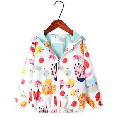 Little maven 2022 Baby Girls Jacket Coat Spring and Autumn Lovely Cartoon Animal Hoodie Μόδα για παιδιά 2-7 ετών