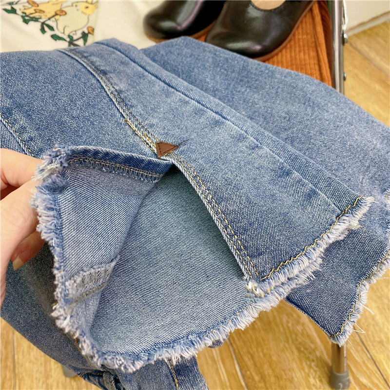 2022 Пролет Есен Момичета Модни Клеш Дънки Панталони Бебешки Деца Деним Панталони