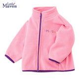 Little maven 2023 Baby Girls Teenagers Φθινοπωρινά καθημερινά ρούχα Fleece Ζεστό παλτό Υπέροχα Παιδικά Ενδύματα Απαλά και Άνετα για Παιδιά
