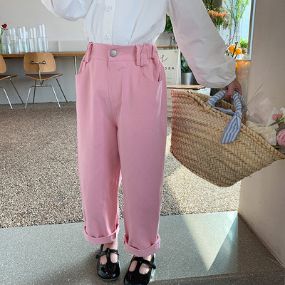 2023 Primavara Toamna Fete Pantaloni Casual Bumbac Bebe Copii Copii Pantaloni Doua Culori