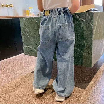 2021 Пролет Лято Есен Момичета Готини дънкови панталони с дупки Бебешки Детски Детски дънкови панталони