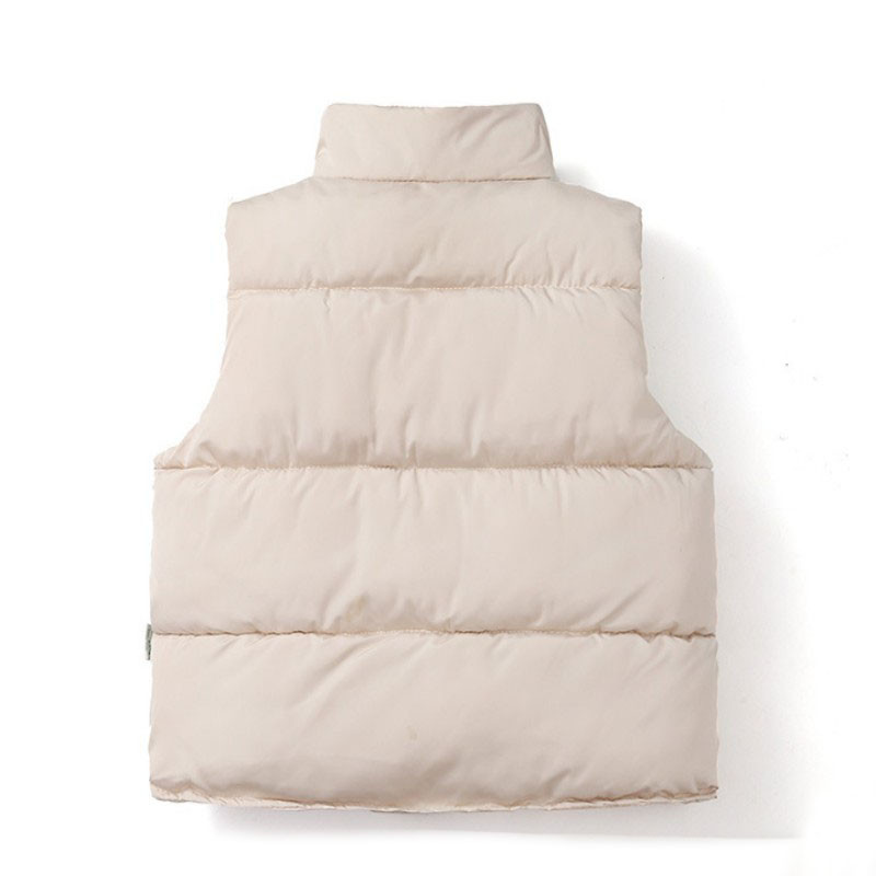 Зимно детско палто с жилетка за момче, момиче, детско яке без ръкави, жилетка с голям джоб, връхни дрехи, удебелена яка с яка, бебешко облекло A774