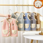 Rudens jauna zīdaiņa bērnu veste mīksta elpojoša silta bērnu veste mētelis pirmsskolas vecuma zēns meitene mazulis bez piedurknēm vestes bērnu apģērbi