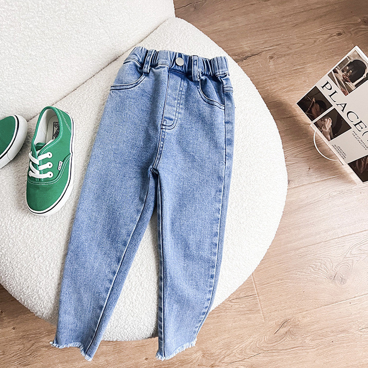 2023 Пролет Есен Момичета Молив Дънки Панталон Бебешки Детски Детски дънкови панталони