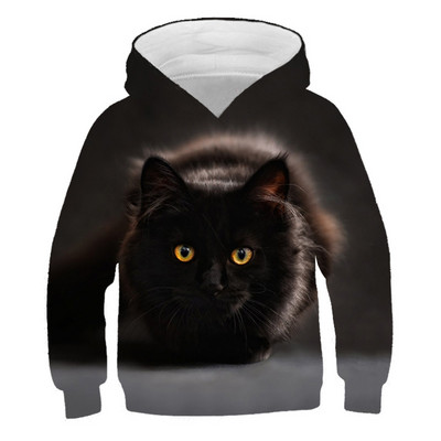 2023 Νέο Animal Cat Hoodie Άνοιξη Υπέροχο μακρυμάνικο αγόρι για κορίτσι Casual Loose μπλουζάκι για παιδιά 4 5 6 7 8 9-14 ετών Hoodie Hoodie