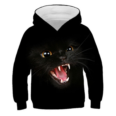 2023 Νέο Animal Cat Hoodie Άνοιξη Υπέροχο μακρυμάνικο αγόρι για κορίτσι Casual Loose μπλουζάκι για παιδιά 4 5 6 7 8 9-14 ετών Hoodie Hoodie