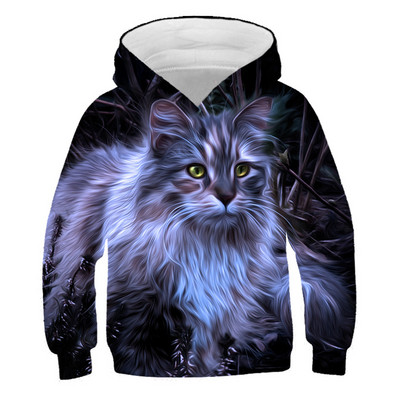 2023 Νέο Animal Cat Hoodie Άνοιξη Υπέροχο μακρυμάνικο αγόρι για κορίτσι Casual Loose μπλουζάκι για παιδιά 4 5 6 7 8 9-14 ετών Hoodie Hoodie
