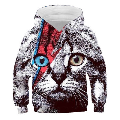 2023 Νέο Animal Cat Hoodie Άνοιξη Υπέροχο μακρυμάνικο αγόρι για κορίτσι Casual Loose μπλουζάκι για παιδιά 4 5 6 7 8 9-14 ετών Hoodie Hoodie