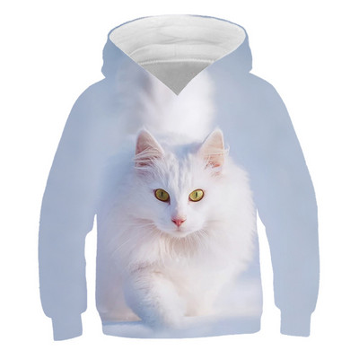 2023 Νέο Animal Cat Hoodie Άνοιξη Υπέροχο μακρυμάνικο αγόρι για κορίτσι Casual Loose μπλουζάκι για παιδιά 4 5 6 7 8 9-14 ετών Hoodie Hoodie
