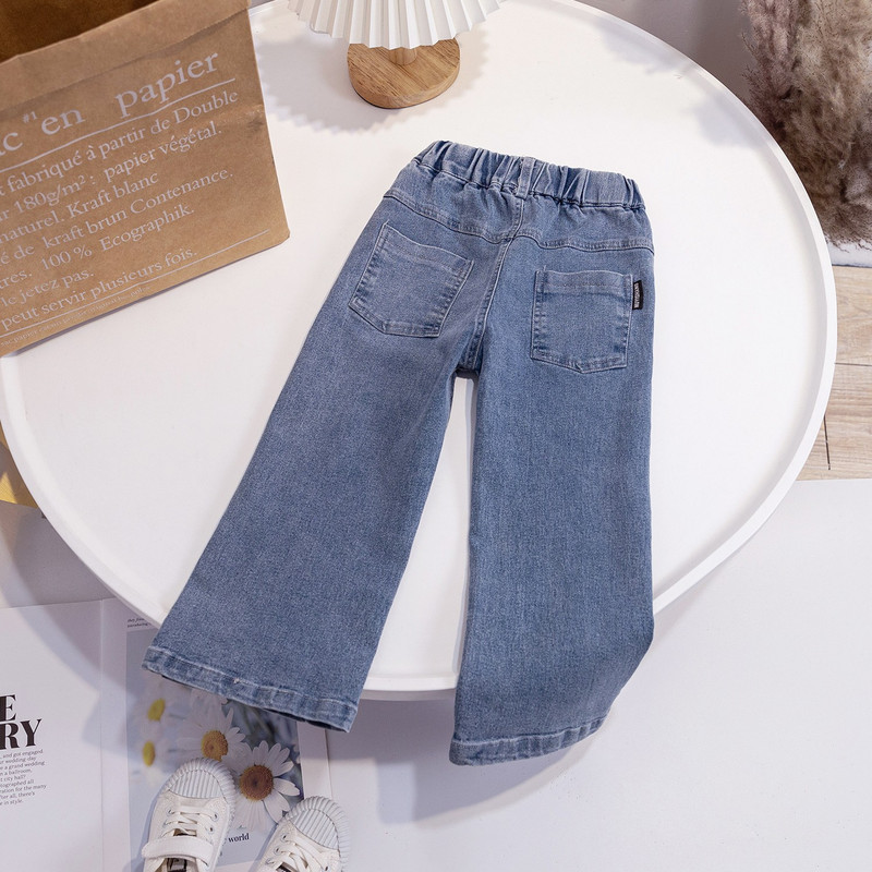 2023 Пролет Есен Момичета Сладки сърца Дънки Панталон Бебешки Деца Детски дънкови панталони