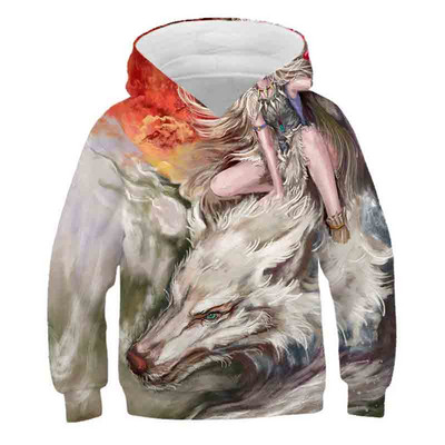 2023 Wolf 3d Printed Hoodie για αγόρια Φθινοπωρινό Χειμώνα Casual πουλόβερ αγόρια αθλητικά Μόδα αγόρια Ρούχα Φούτερ 4-14 ετών