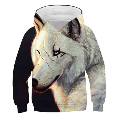 2023 Wolf 3d Printed Hoodie για αγόρια Φθινοπωρινό Χειμώνα Casual πουλόβερ αγόρια αθλητικά Μόδα αγόρια Ρούχα Φούτερ 4-14 ετών