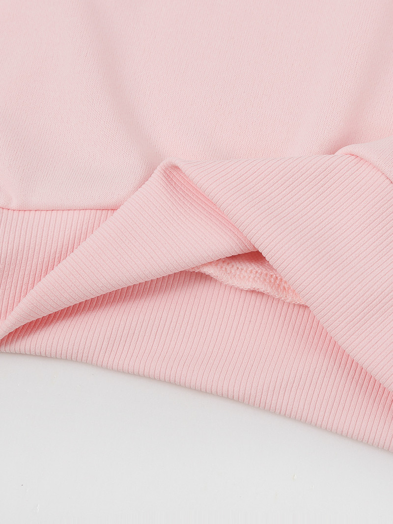 4-12 години Есенен нов суитшърт Моден суичър за момиче с букви Реколта Пеперуда Момиче Цветен елемент Красиво детско кръгло деколте