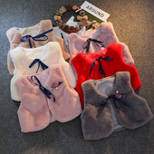 Bērnu Vestes Meiteņu Jakas Bērniem Meitenēm Vestes Mazuļu Apģērbi Zīdaiņiem Virsdrēbes Toddle Rudens Trušu Matu Vestes