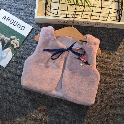 Bērnu Vestes Meiteņu Jakas Bērniem Meitenēm Vestes Mazuļu Apģērbi Zīdaiņiem Virsdrēbes Toddle Rudens Trušu Matu Vestes