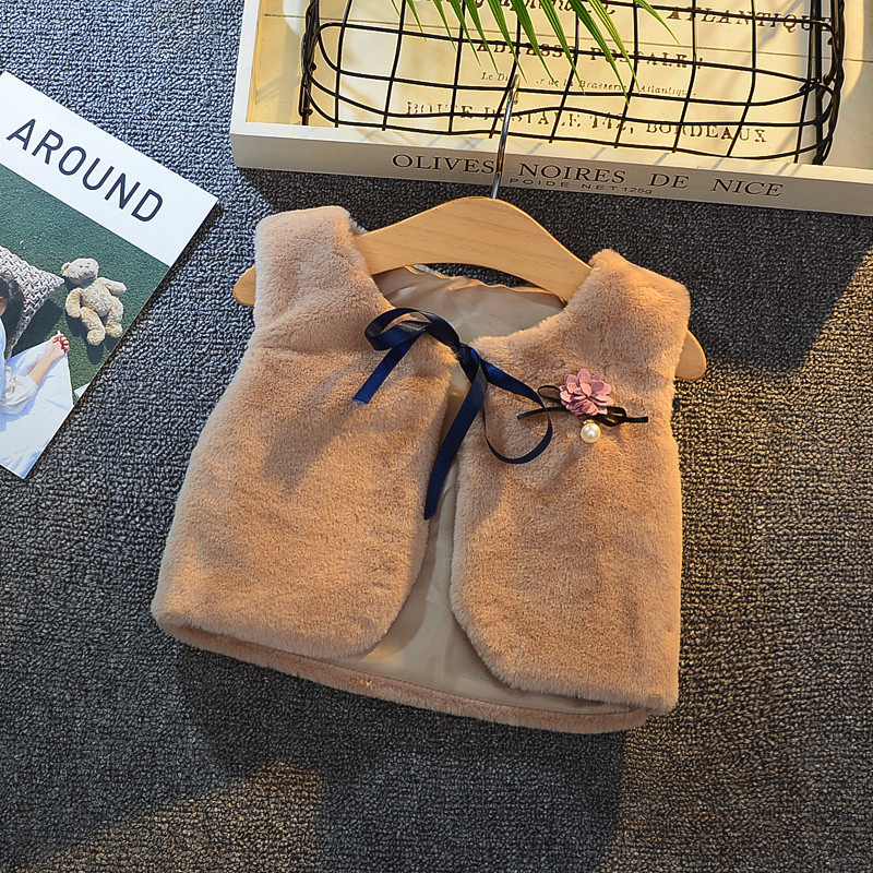 Bērnu Vestes Meiteņu Jakas Bērniem Meitenēm Vestes Mazuļu Apģērbi Zīdaiņiem Virsdrēbes Toddle Rudens Trušu Matu Vestes