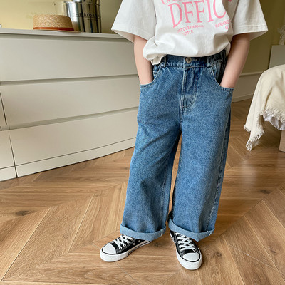 2023 Primavara Toamna Fete Baieti Casual Jeans Pantaloni Bebe Copii Copii Denim Pantaloni